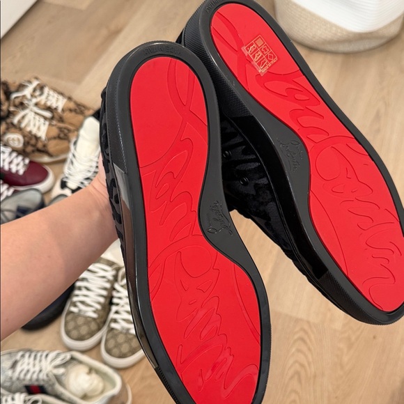 Christian Louboutin Blackout Camouflage High-Top Sneakers - Picture 4 of 5